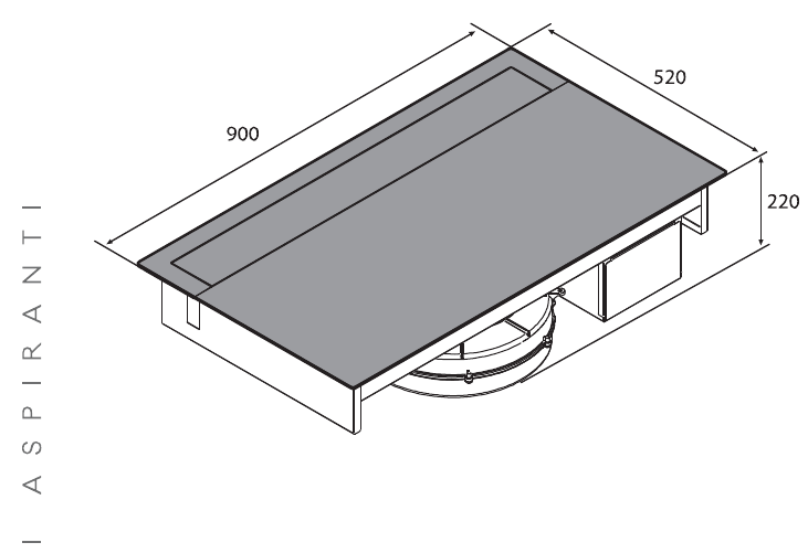 Innova Slim Plus 90 - Petra — Technical drawing