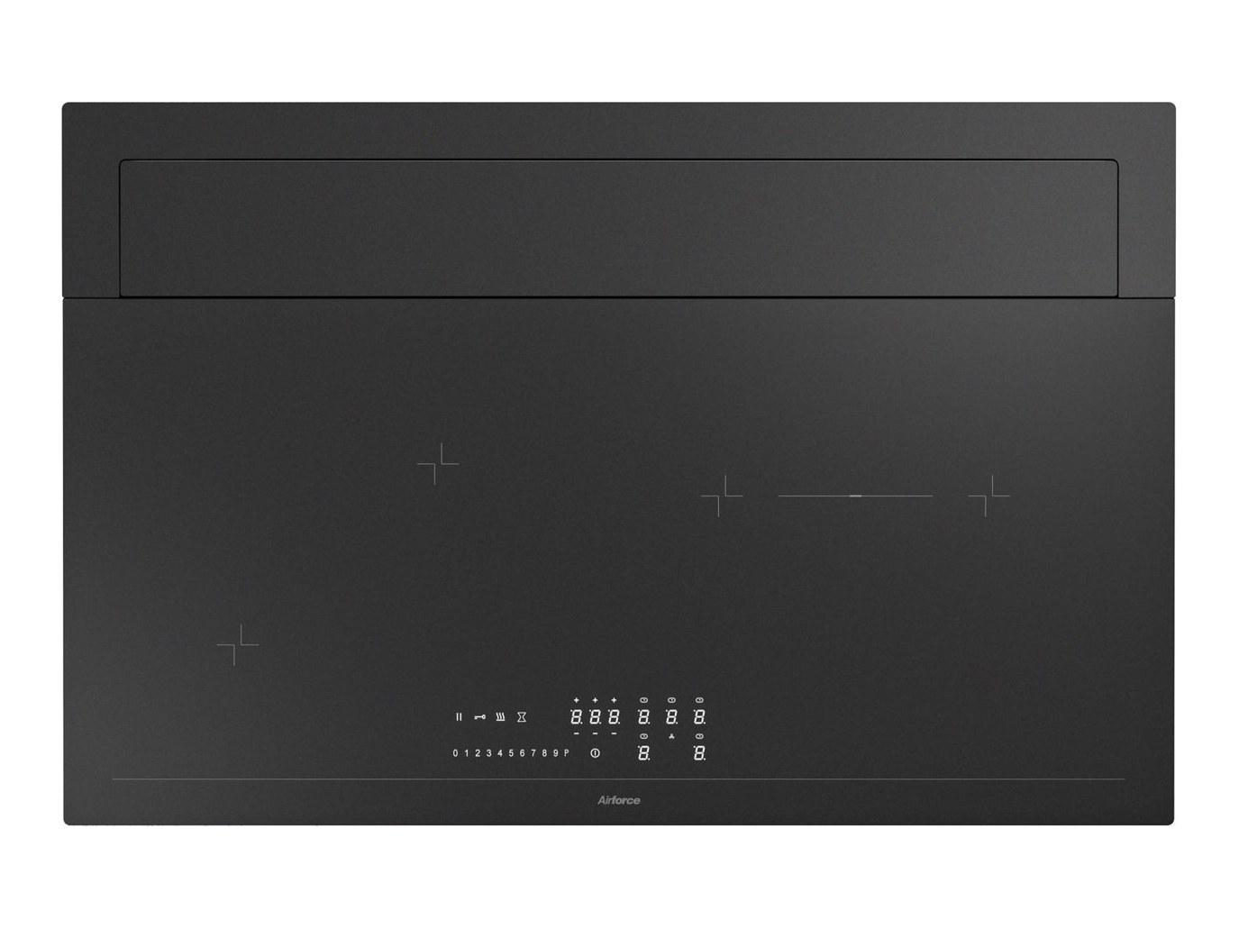 Airforce Innova Slim 80 Petra aspiration hob from above