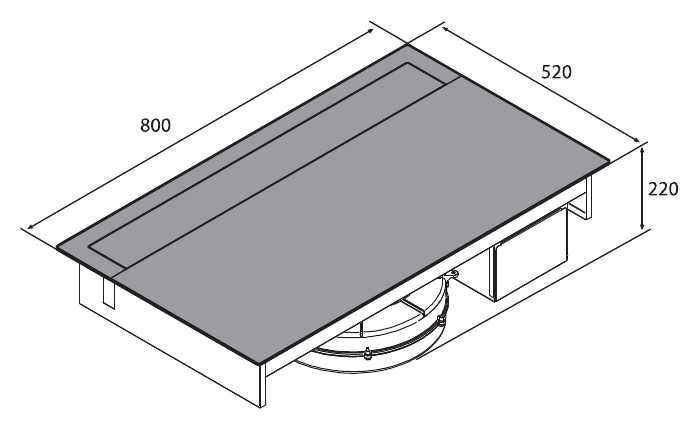 Innova Slim 80 - Petra — Technical drawing