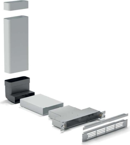 Recirculating fitting kit + air exhausting grille – plinth H6/8 cm – KT100001