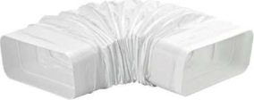Flexible flat ventilation duct with connectors, 222x89 mm – length 250-550 mm – AFTUBFGE