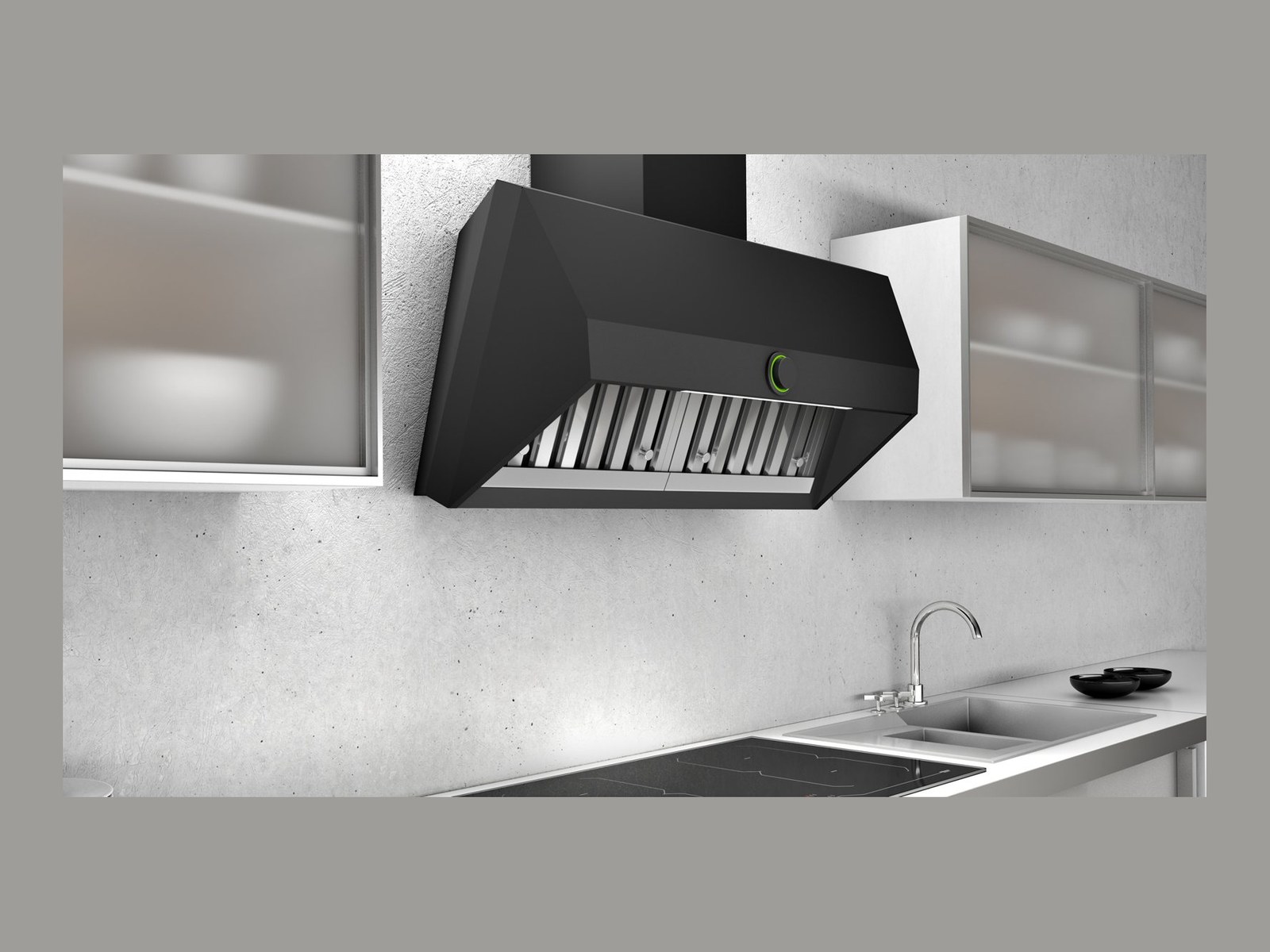 Airforce VIS Head Free hood in a kitchen setting