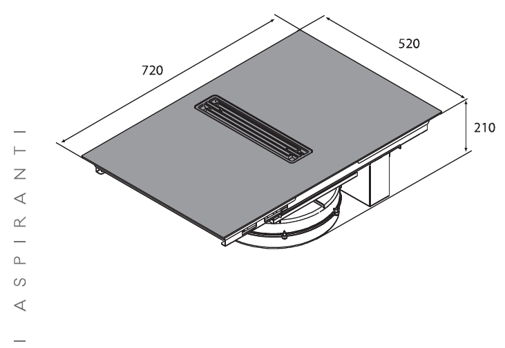 Innova Artis Evo 72 — Technical drawing
